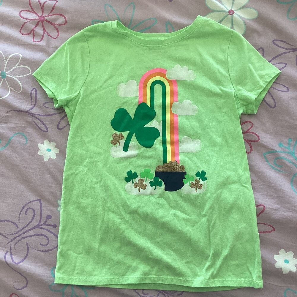 Cat & Jack Short Sleeved St. Patrick's Day T-Shirt Size M (7/8)